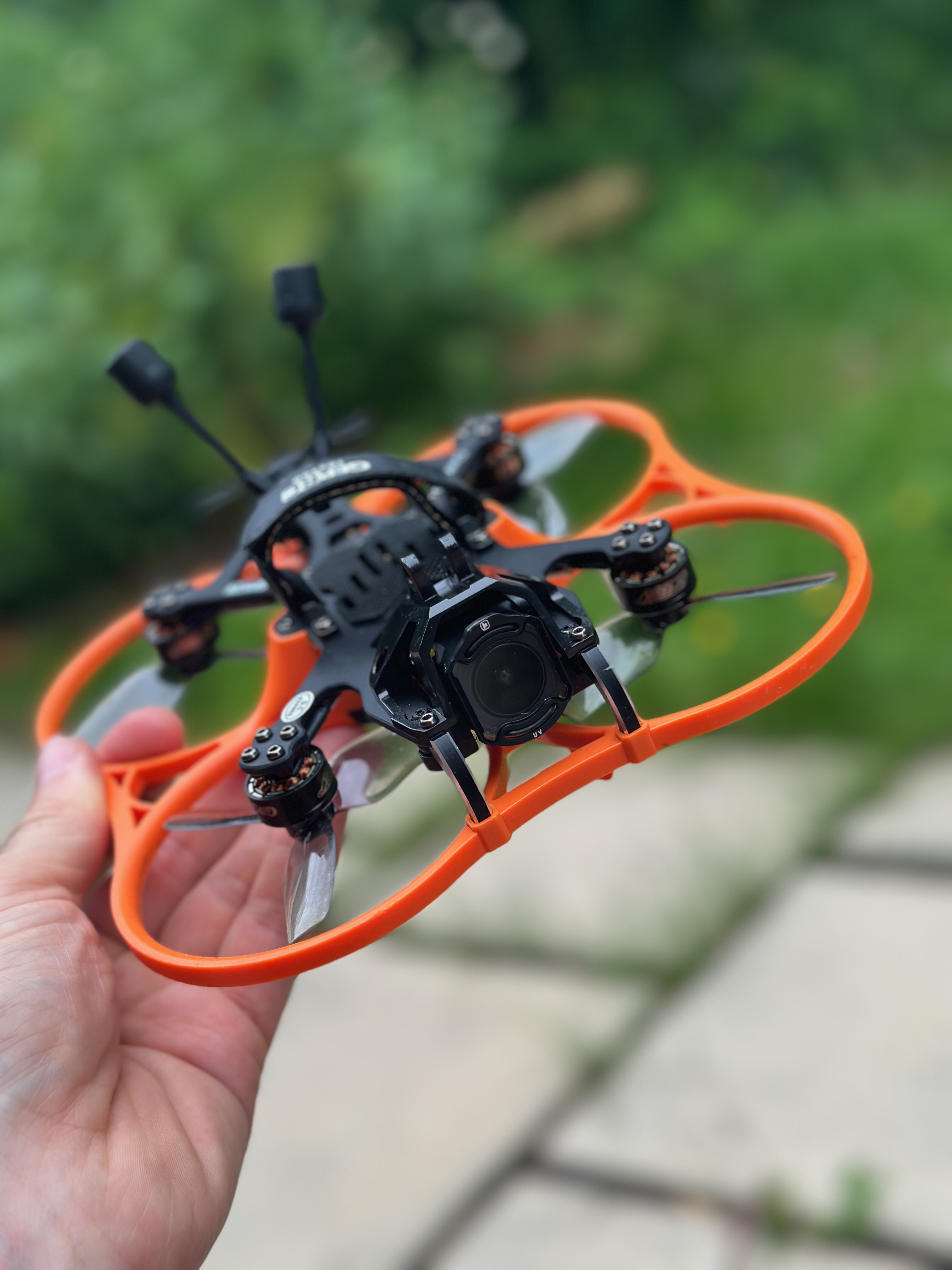 FPV Cinewhoop drone used for indoor flythrough video filming for UK businesses
